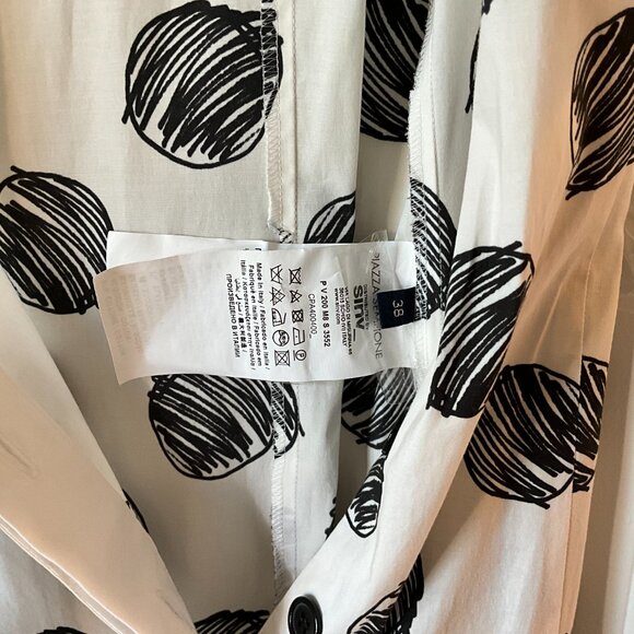 Piazza Sempione black and white midi shirt dress - Picture 7 of 8